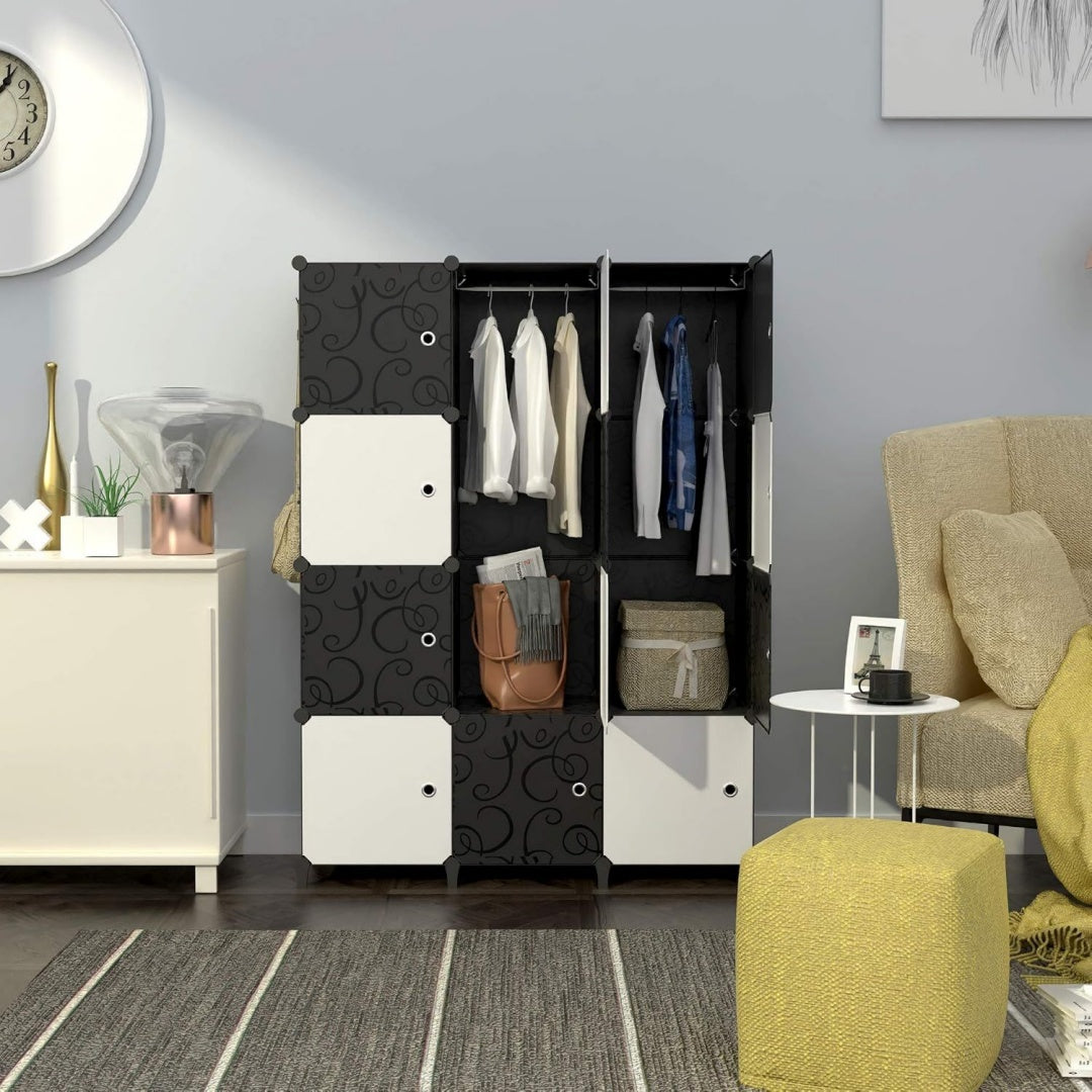 Armoire large 107 x 143 cm structure metallique gris