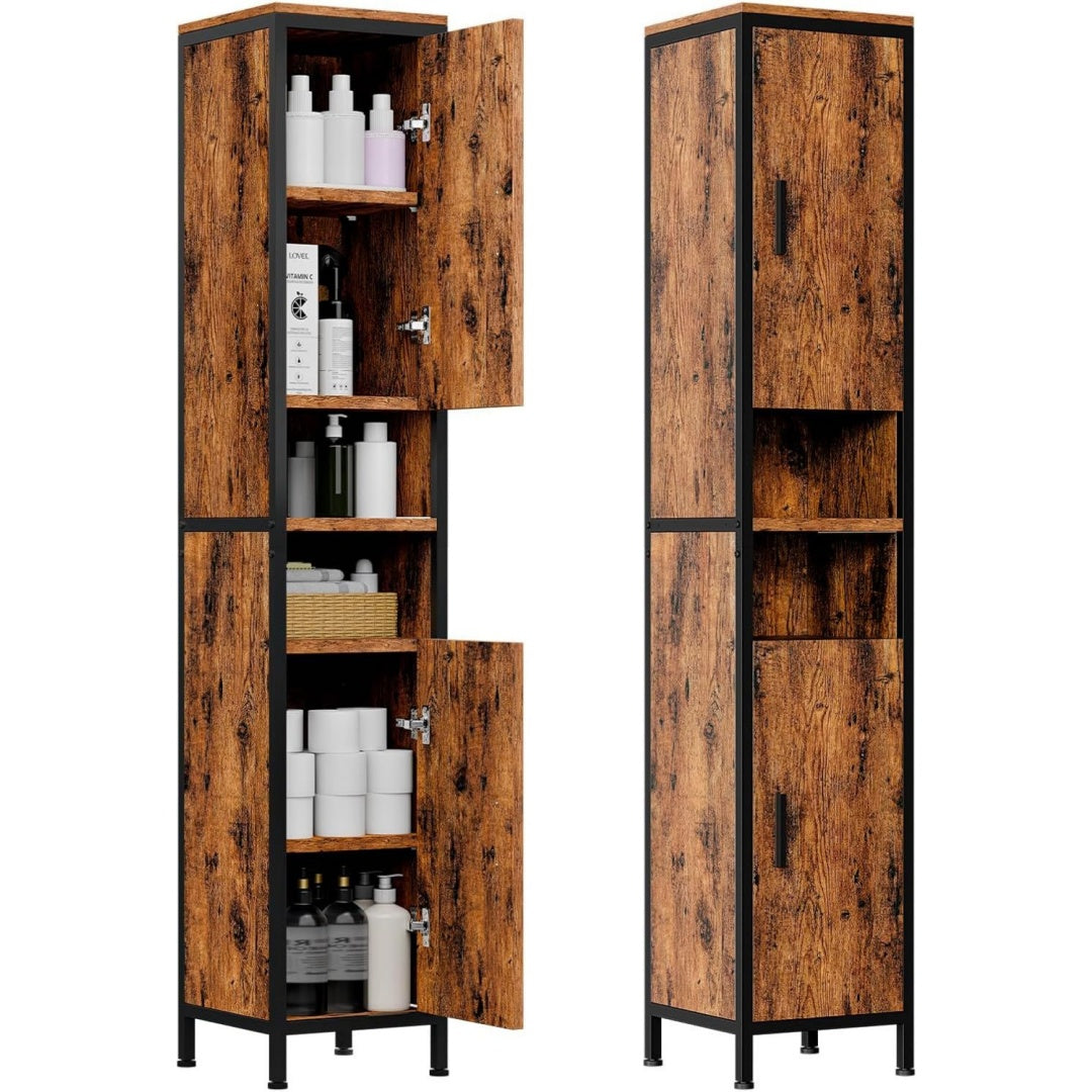 Tour de rangement marron, 30 x 30 x 174cm