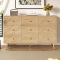 Commode avec 9 tiroirs marron en bois