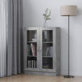 Vitrine en verre teinte gris, deux portes