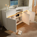 Buffet en MDF et metal marron