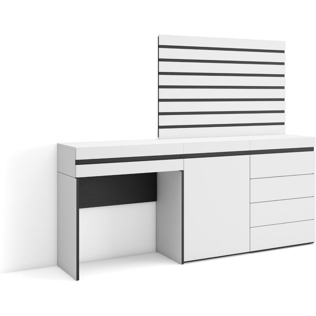 Chiffonnier petit encombrement gris clair moderne