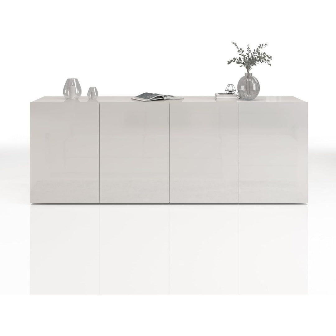 Buffet gris clair 180 x 38 x 70 cm