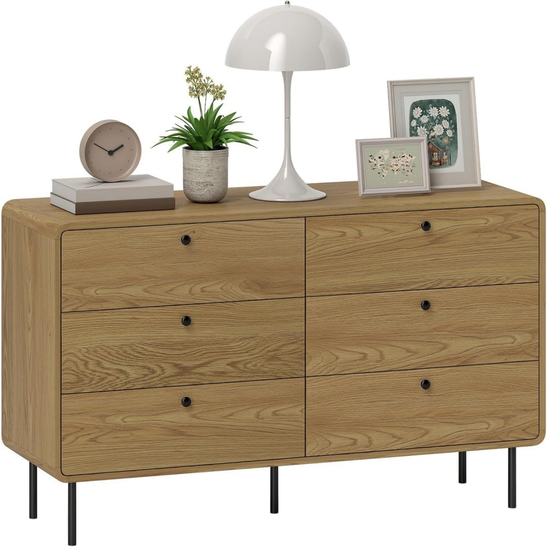 Commode marron en chene et MDF
