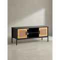 Banc TV gris 110 x 48 x 40 cm