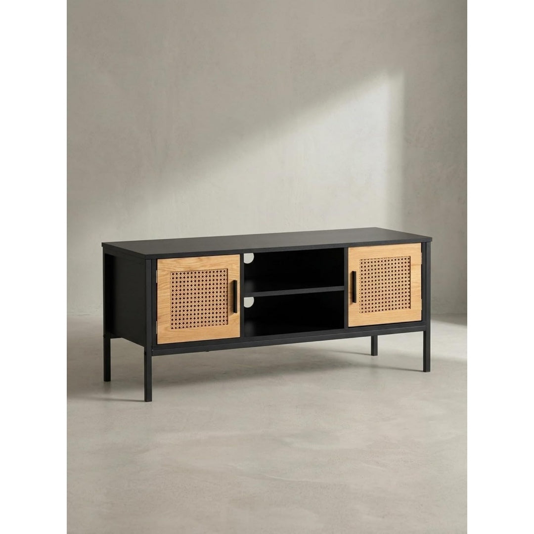 Banc TV gris 110 x 48 x 40 cm
