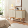 Buffet beige en verre pour entree 110 x 40 x 80 cm
