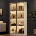 Marron en verre vitrine design moderne 80 x 40 x 160 cm