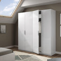 Armoire de rangement Grise 4 portes 180 x 52 x 200 cm