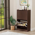 Armoire a chaussures design moderne marron