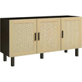 Charme boheme, credence marron, rotin