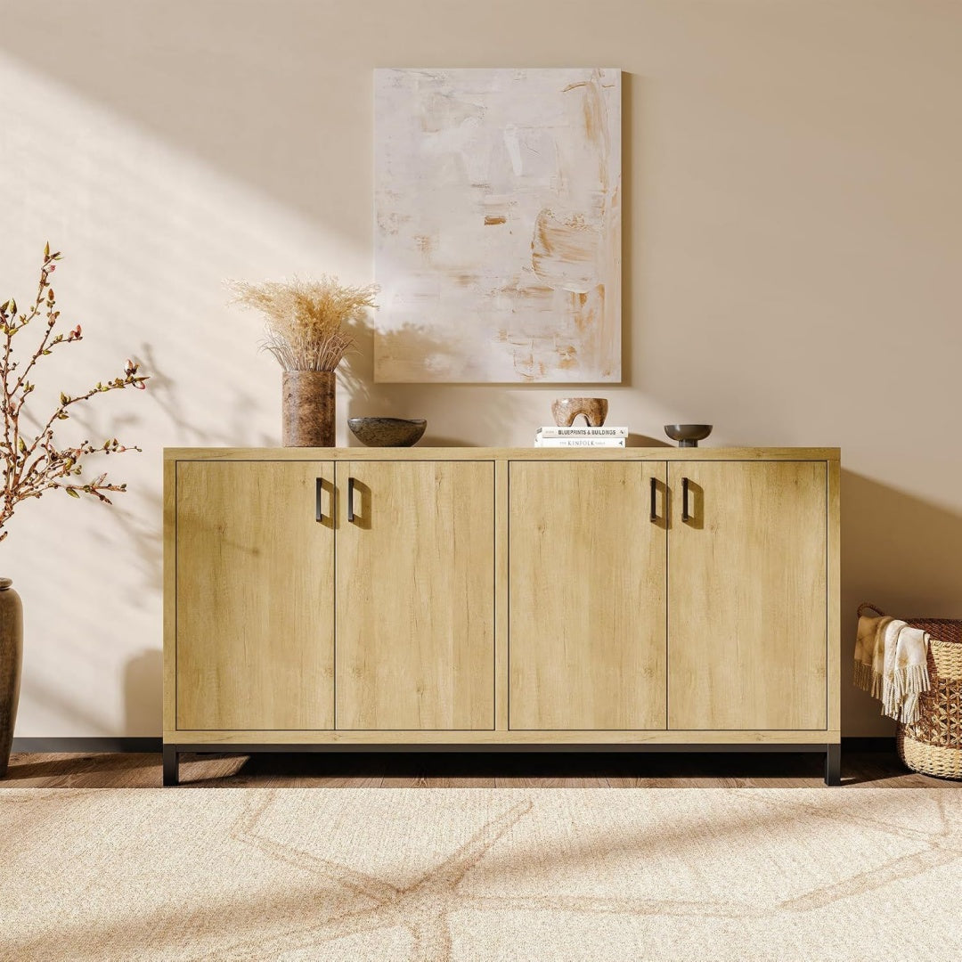 Buffet en MDF, beige style epure