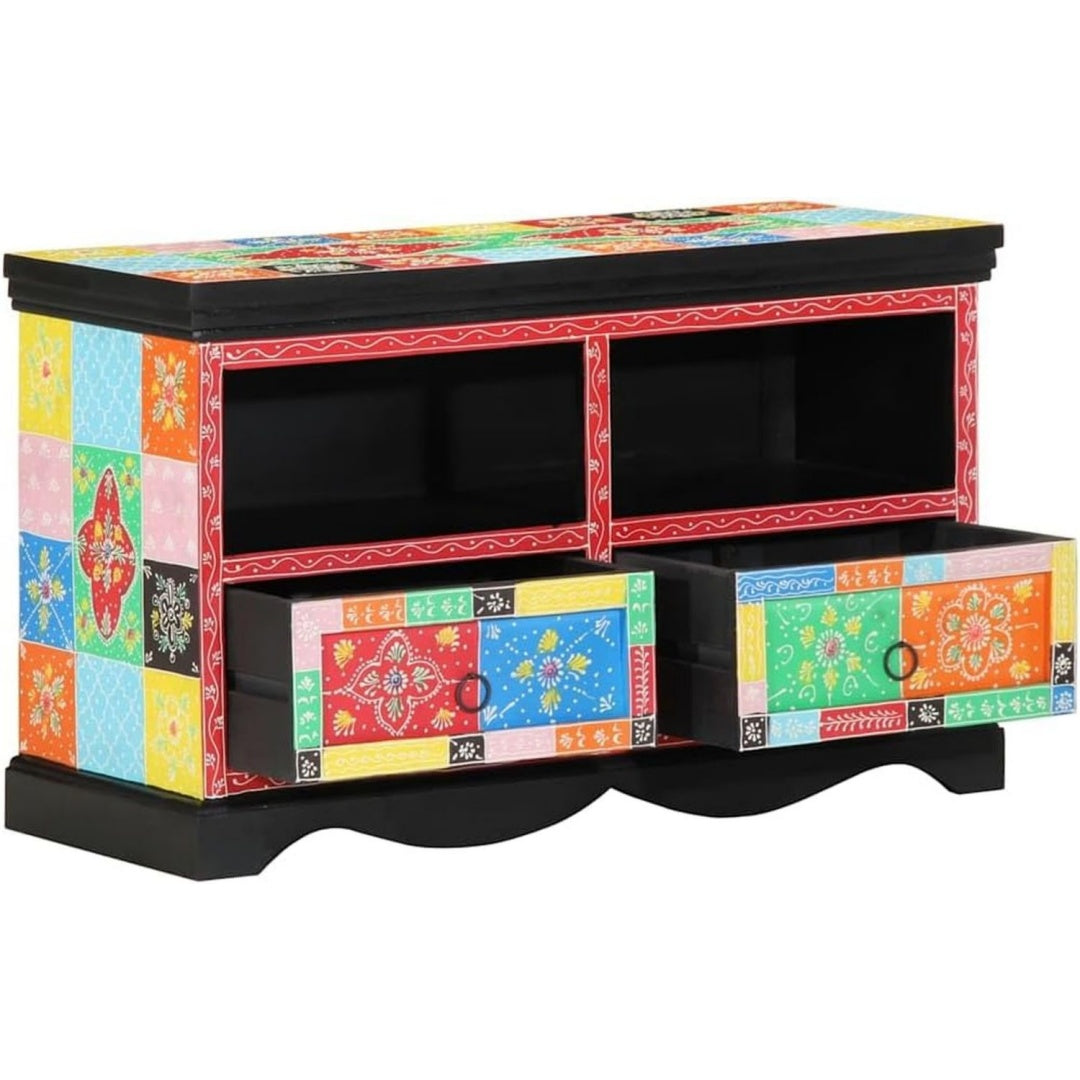 Meuble TV compact 80 cm de large gris fonce