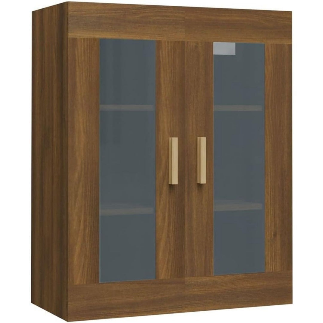 Meuble suspendu tout en bois marron epure